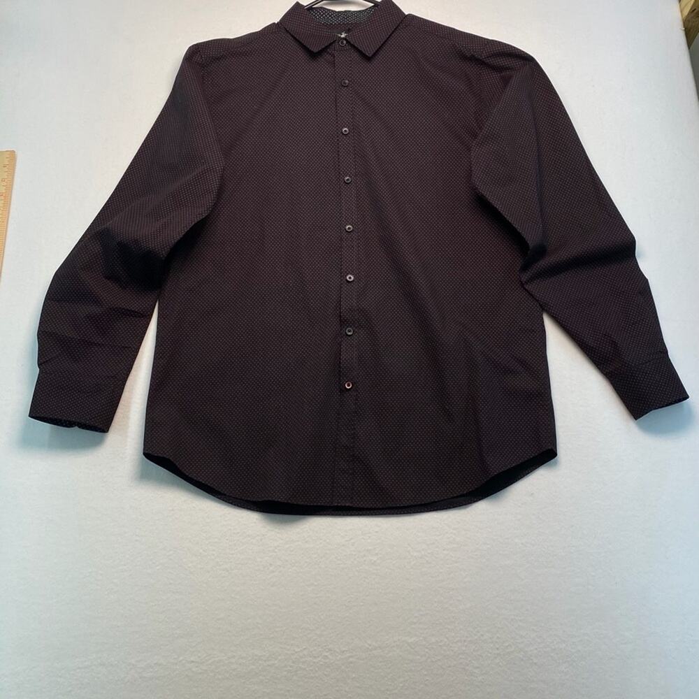 New Beverly Hills Polo Club XLT men’s red and black Patterned Button-Down Shirt